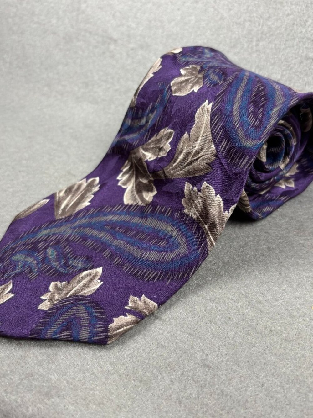 Liberty of London Purple Floral Paisley 100% Silk Men's Tie